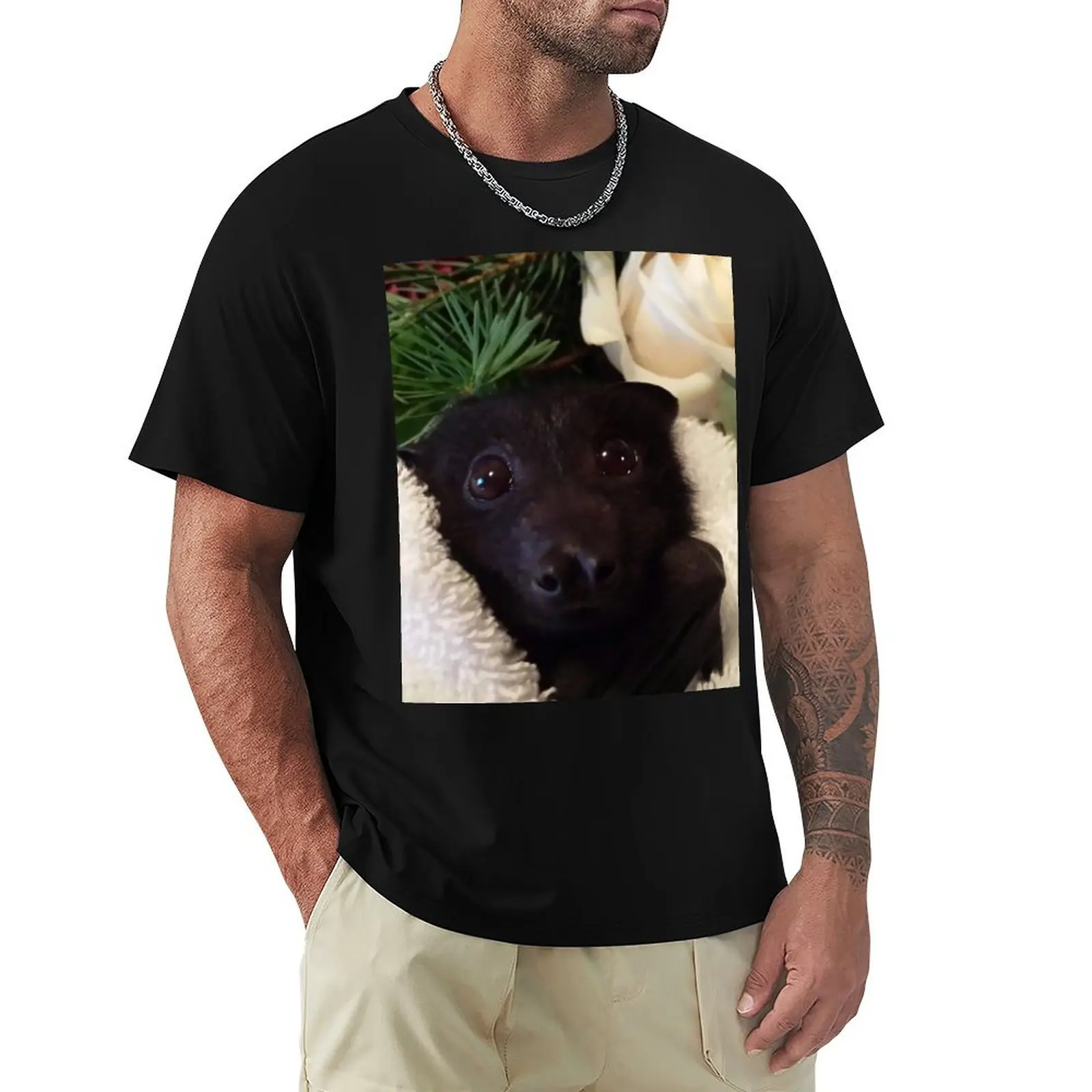 Baby Larry Black Flying Fox Bat. T-Shirt funny t shirts cotton T-Shirt