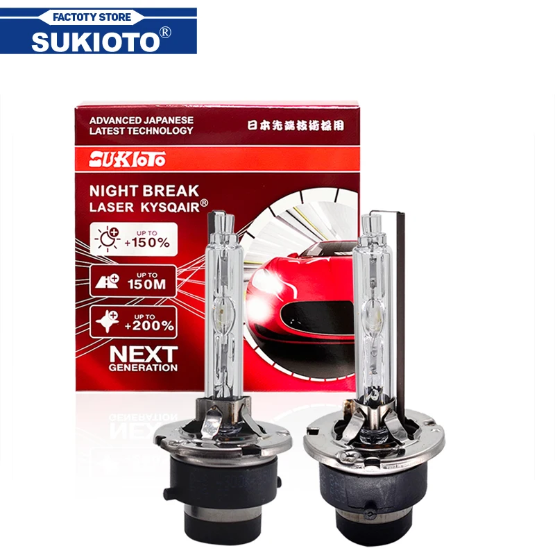 

Ксеноновая лампа SUKIOTO D2S D4S 12 в 35 Вт D1S HID лампа 4300 К 5000 К 6000 К 8000 К D3S ксеноновая лампа для автомобильных фар D1 D2 D3, 2 шт.