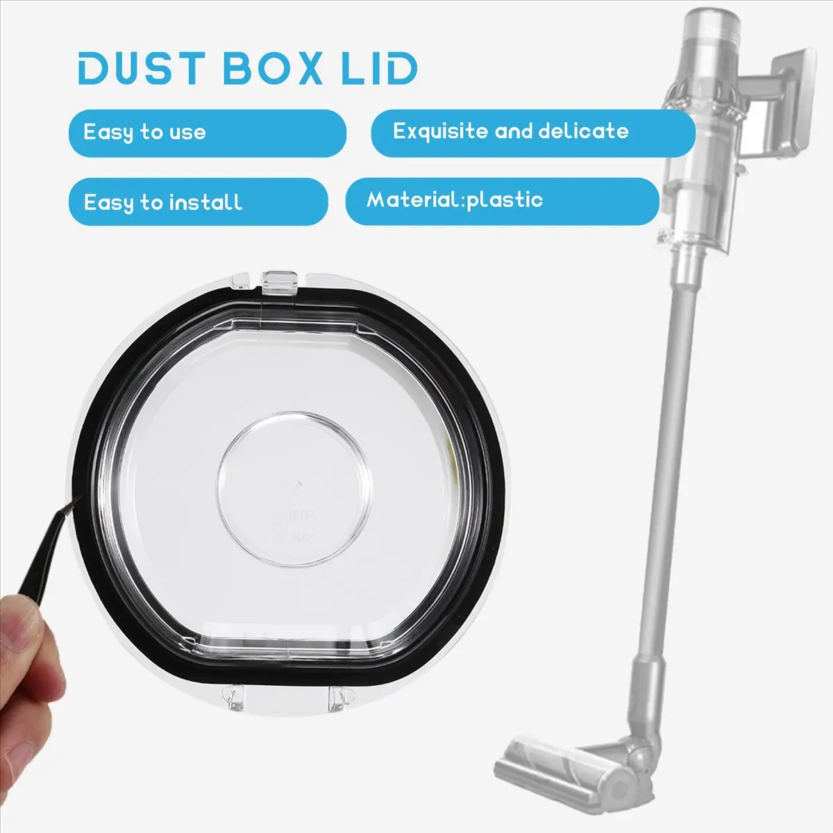 AT59 Dust Bin Lid for Dyson V7 V8 SV10 Vacuum Cleaner Dust Bin Base Parts Dust Bin Door Dirt Cup Lid Dust Box Lid
