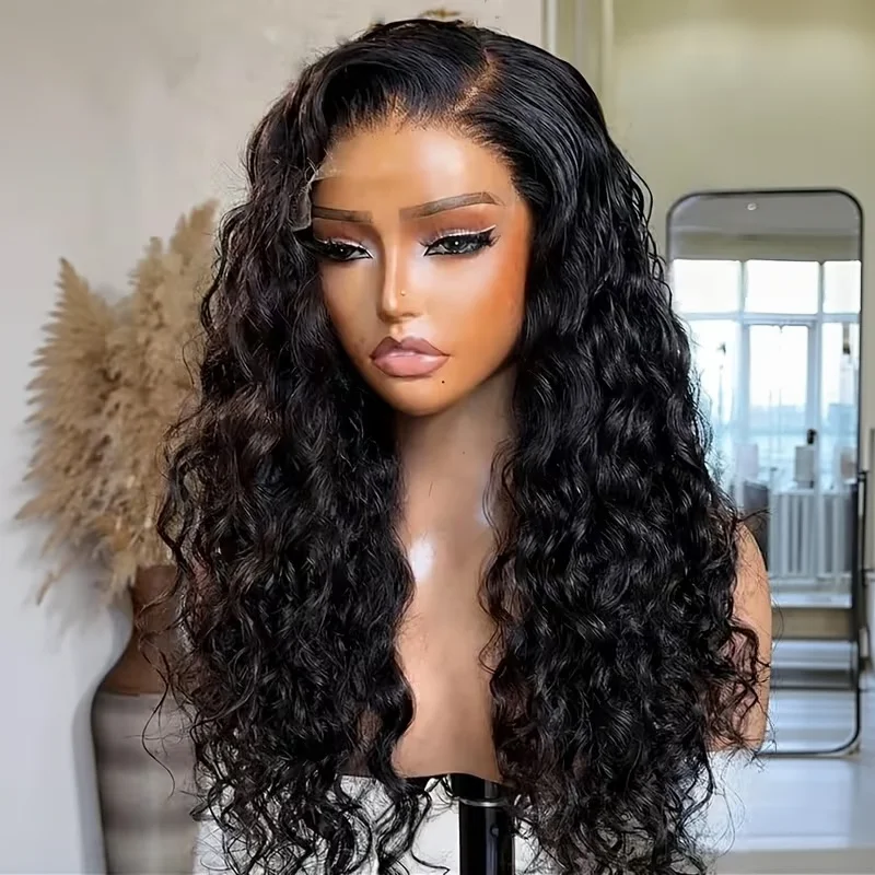 Black Kinky Curly Soft Nature Pre-plucked 26