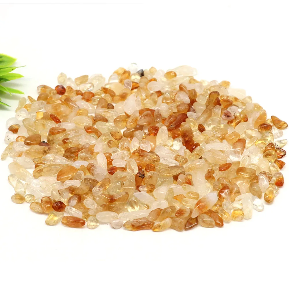 Natural Citrine Gravel Minerals Irregular Crystal Jewelry Making Tumbled Stones Fish Tank Chip Gemstone Home Aquarium Decor