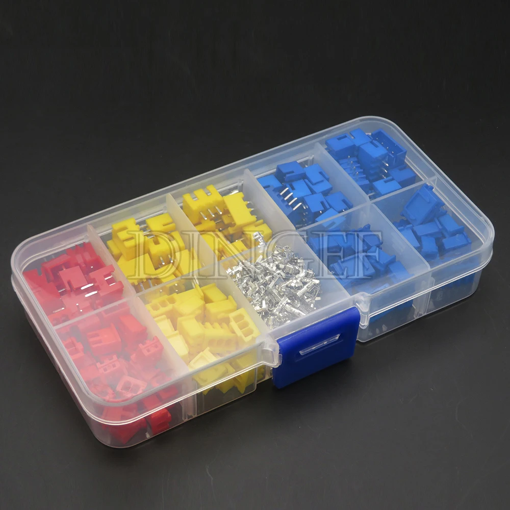 320PCS XH2.54 Jst Terminal Male Female Wire Connector Adaptor 2p 3p 4p 2.54mm Pin Header Housing KIT