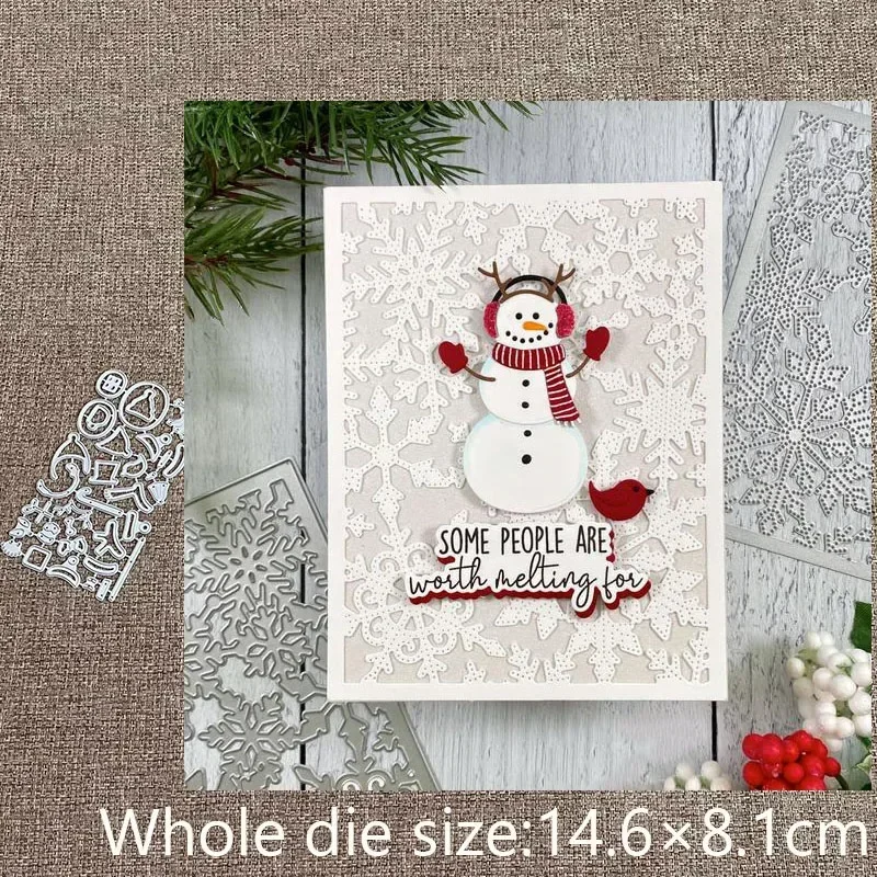 

XLDesign Craft Metal stencil mold Cutting Die Winter snowman decoration scrapbook die cuts Album Paper Card Craft Embossing