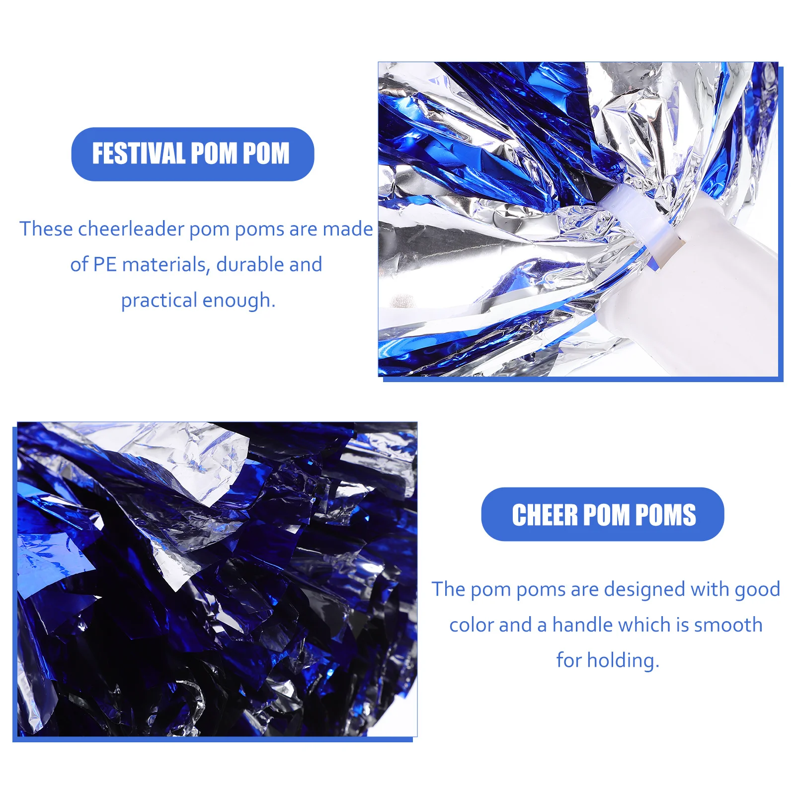 

4Pcs Cheerleader Pom Poms Reusable Bright Colors Performance Props for Cheerleaders Pom Poms Cheerleading Cheerleading Prop