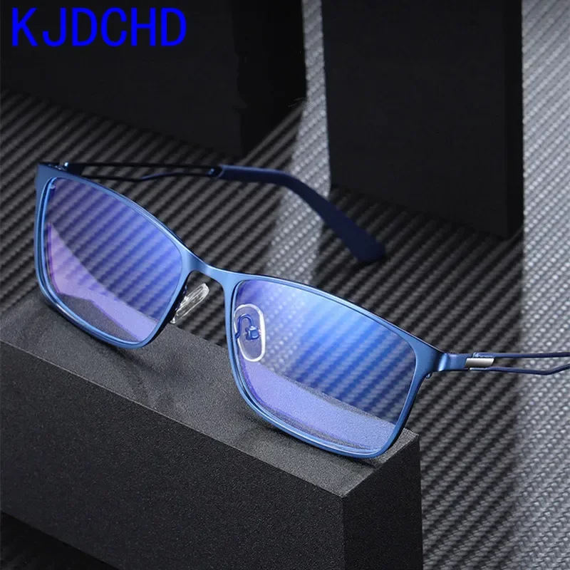 2024 New  Men Square Anti Blue Light Blocking Lenses Computer  Optical  Business Radiation Resistant Clear  Glasses