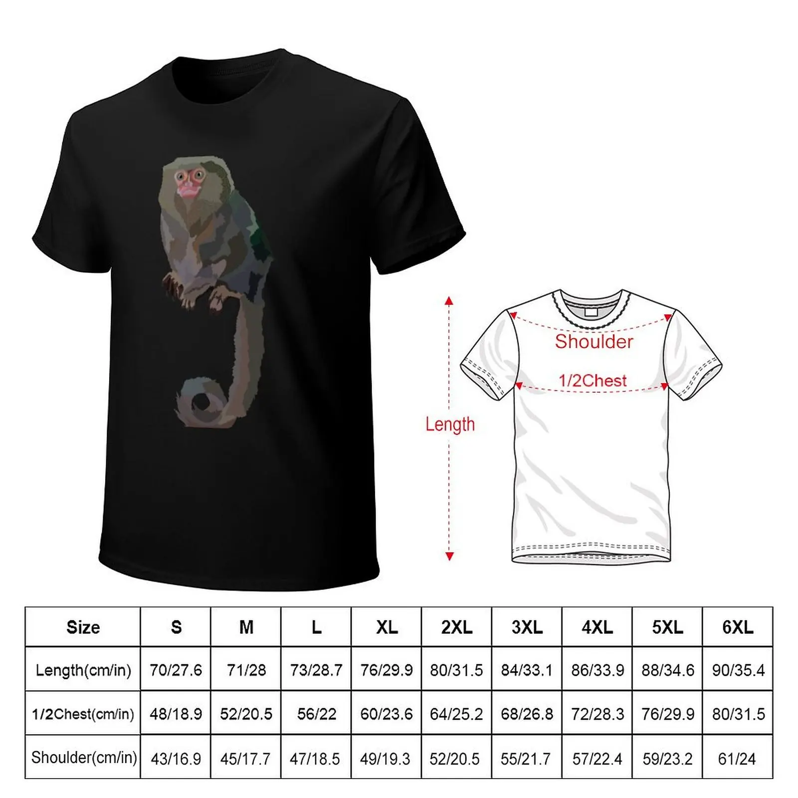 P is for Pygmy Marmoset T-Shirt Classic Basic Casual T-Shirt