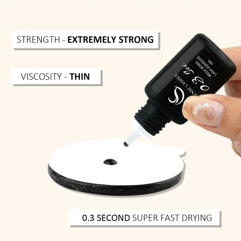 SENSE LASHES Professional 5ml 0.3s Eyelash Glue Fast Drying Strong Glue Eyelash Extensions Lash Adhesive Pegamento Pestañas