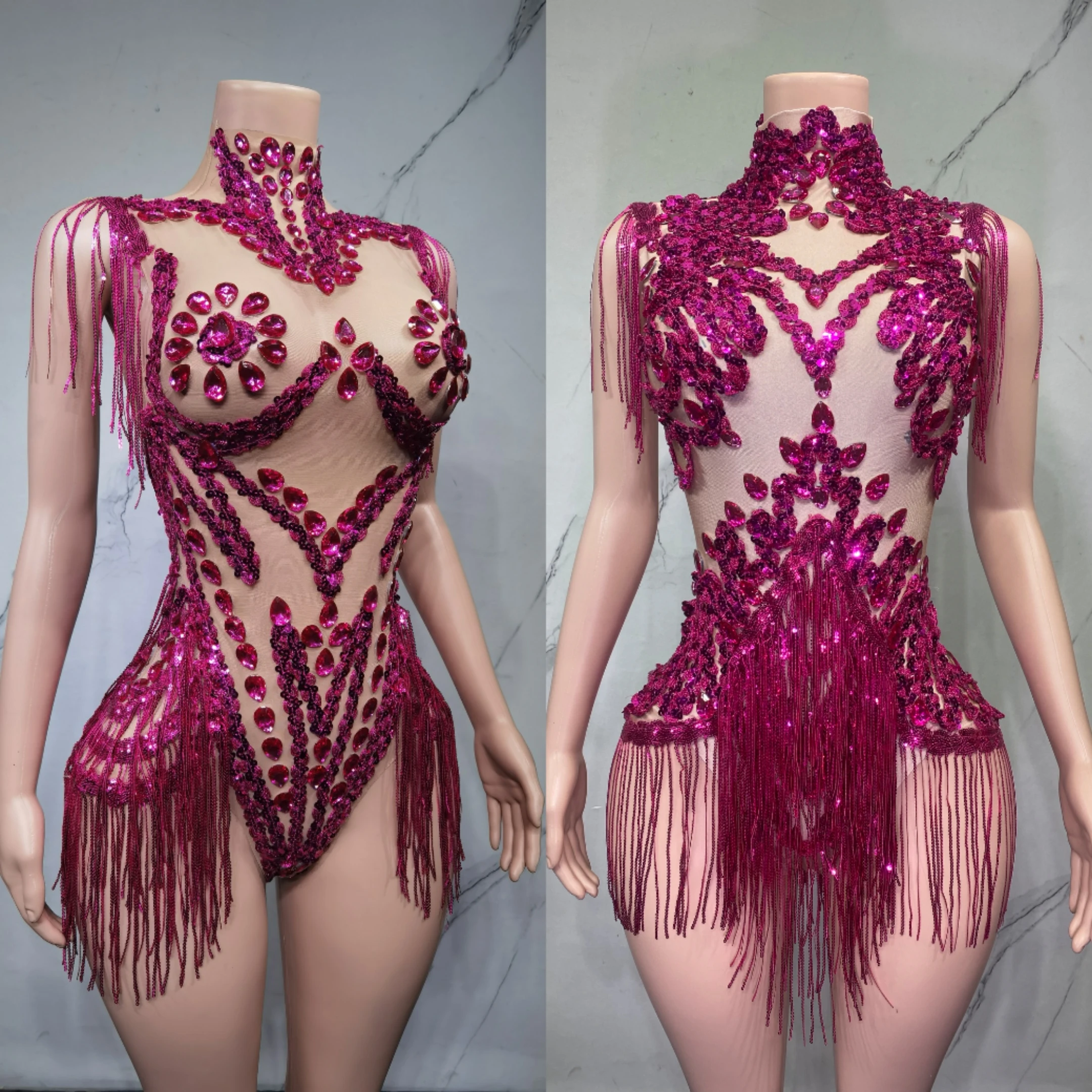 

Черное боди со стразами, сексуальное сетчатое прозрачное боди для певицы, танцовщицы, сценического выступления, вечеринки, ночного клуба, праздничного наряда