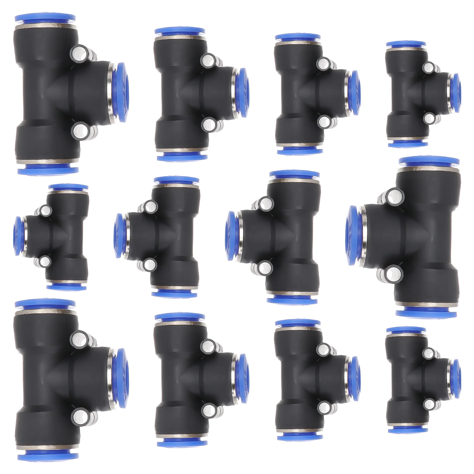 16 PCS PE- 8- 10- 12- 14 Pneumatic Component Air Compressor Joint PU Hose Quick Coupling Coupler