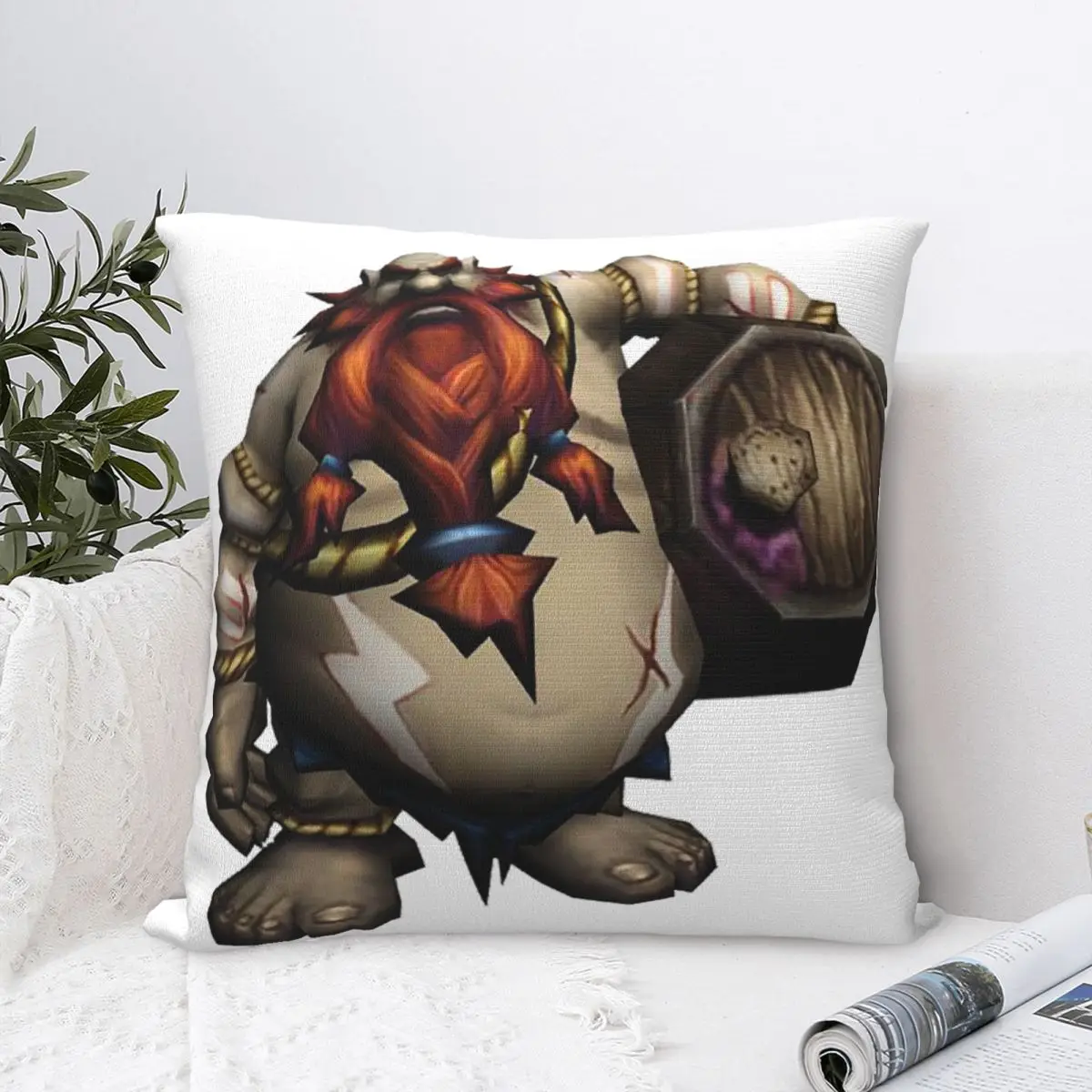 

Gragas Alpha League Of Legends Pillowcase Cushion Comfort Throw Pillow Sofa Decorative Cushions Used Home Bedroom Living Room