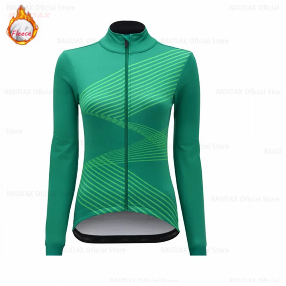 2023 Women Cycling Jersey Set Winter Fleece Warm Long Sleeve Jersey Suit Mountian Bike Thermal Fleece Outdoor Riding Bike Set