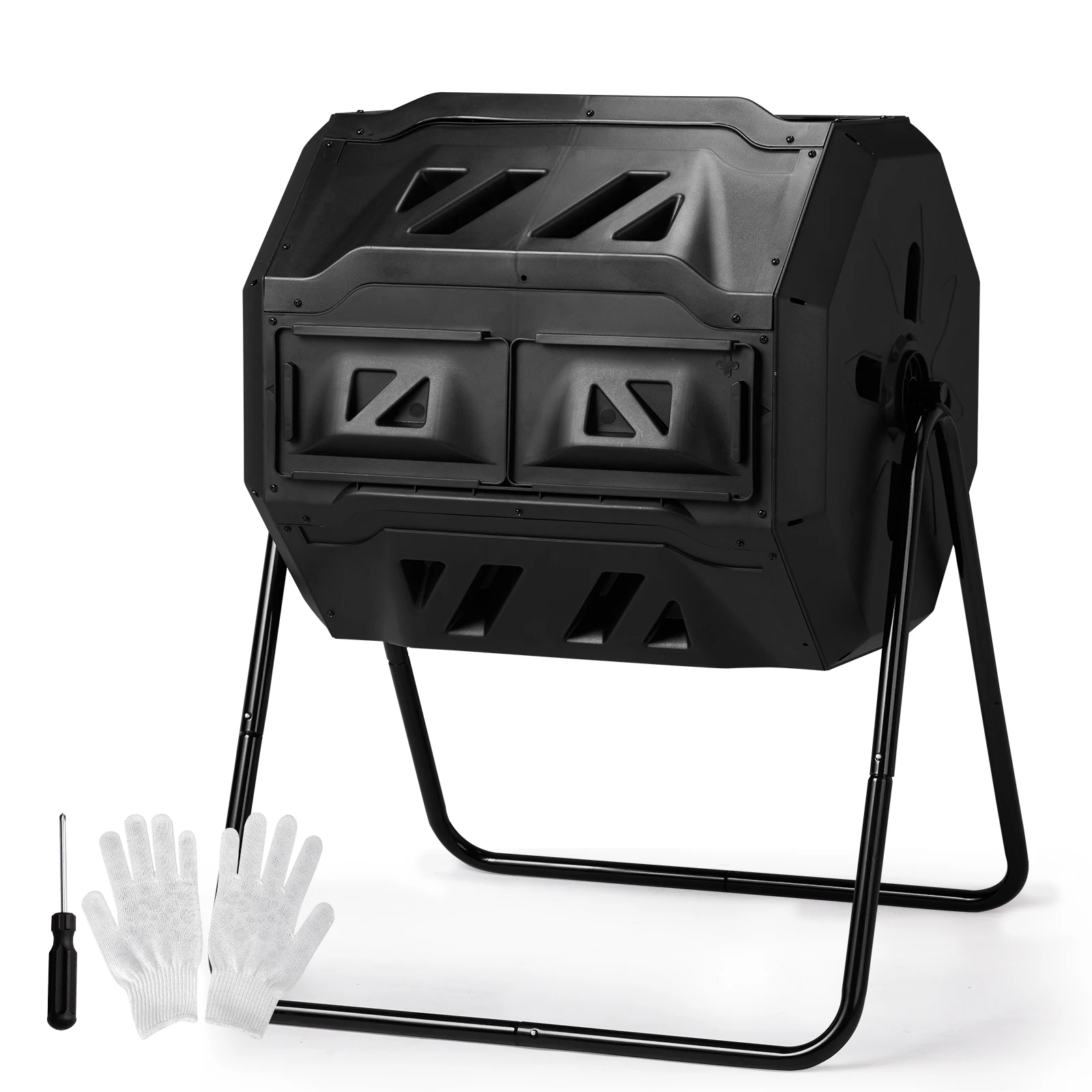 야외용 이중 챔버 텀블러형 퇴비통, 야외용 회전식 이중 - Compost Bin 리뷰 및 가격