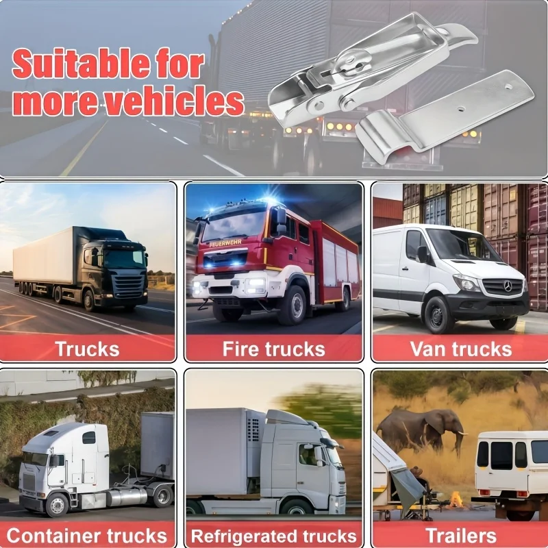 2pcs Trailer Locking System Flip-Type Large Clip On Mechanism Keyed Coded For RV, Boat, Caravan, Truck, Trailer