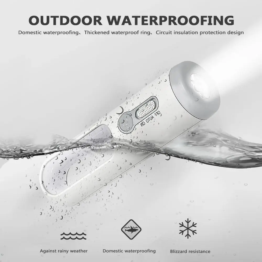 Outdoor 2 in 1 LED Light Motion Sensor Type-C Flashlight Lantern Rechargeable Waterproof Bedside Lamp Bedroom