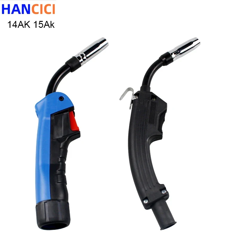 CO2 Mig Mag Welding Torch Air Cooled MB 1PCS 15AK 14AK Swan Neck Contact Tip Holder Gas Nozzle Solenoid Valve