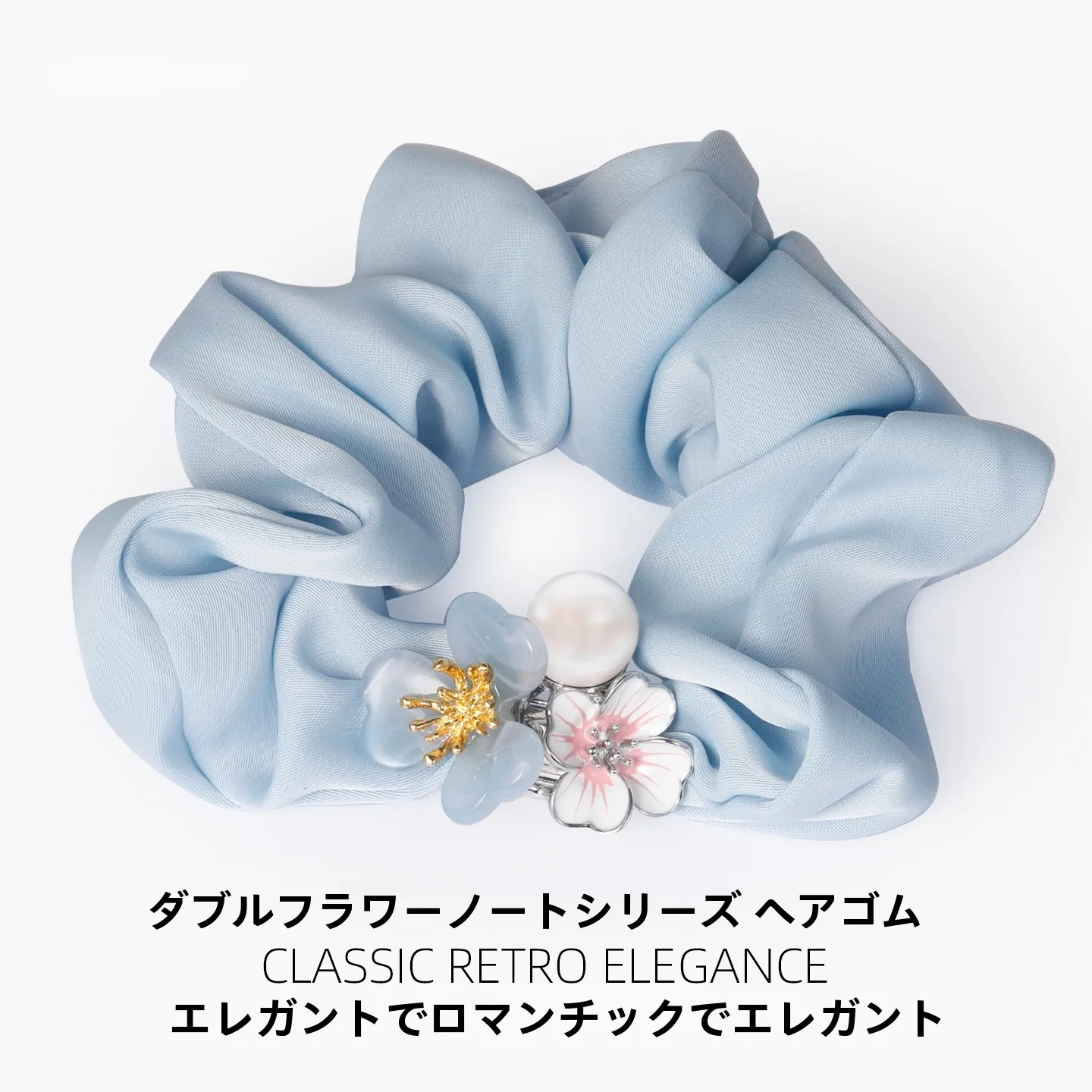 aiqila-ダブルフラワーヘアタイ-レディース-スタイリッシュなヘアバンド-弾性サテンヘッドフラワー-日常使い-旅行や特別な機会に