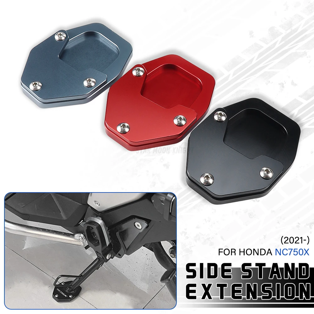 For Honda NC750X NC 750X NC 750 X (2021-2025) Motorcycle Kickstand Aluminum Side Stand Enlarge Extension Support Foot Pad