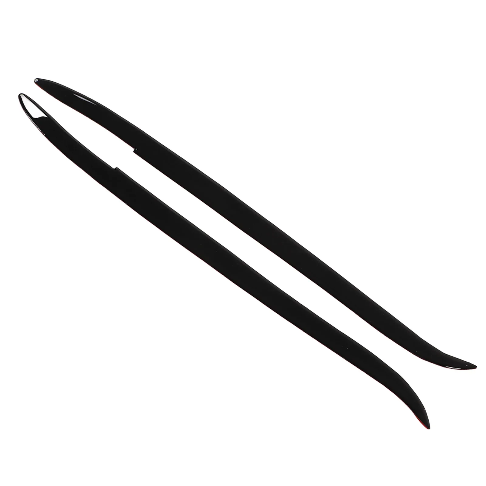2 Pcs Headlight Eyebrow Glossy Black Trim Front Left Right Decoration for BMW E39 1997‑2003 Exterior Parts