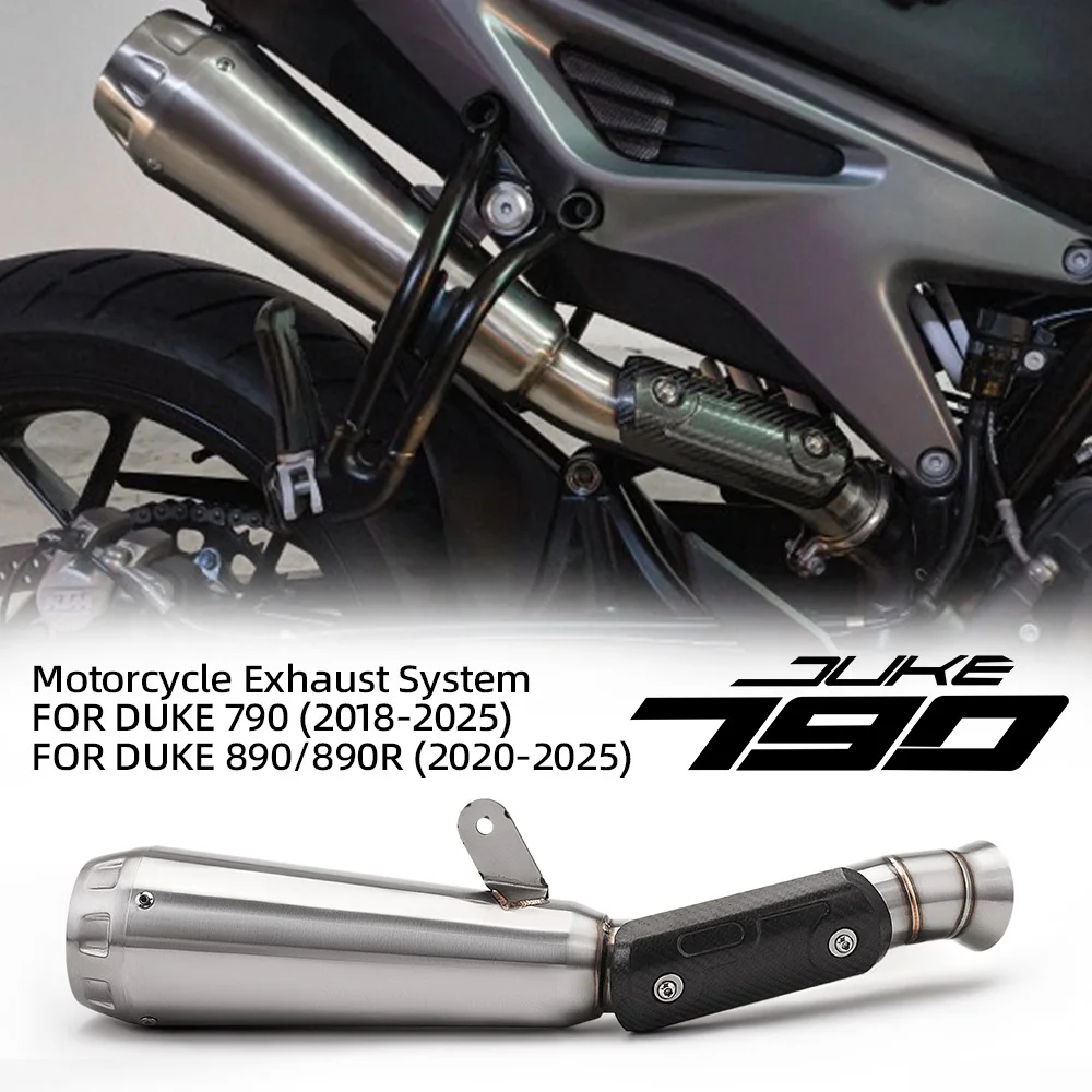 

For Duke 790 2018-2025 Duke 890/890R 2020-2025 Motorcycle Exhaust System Muffler Mid Link Pipe