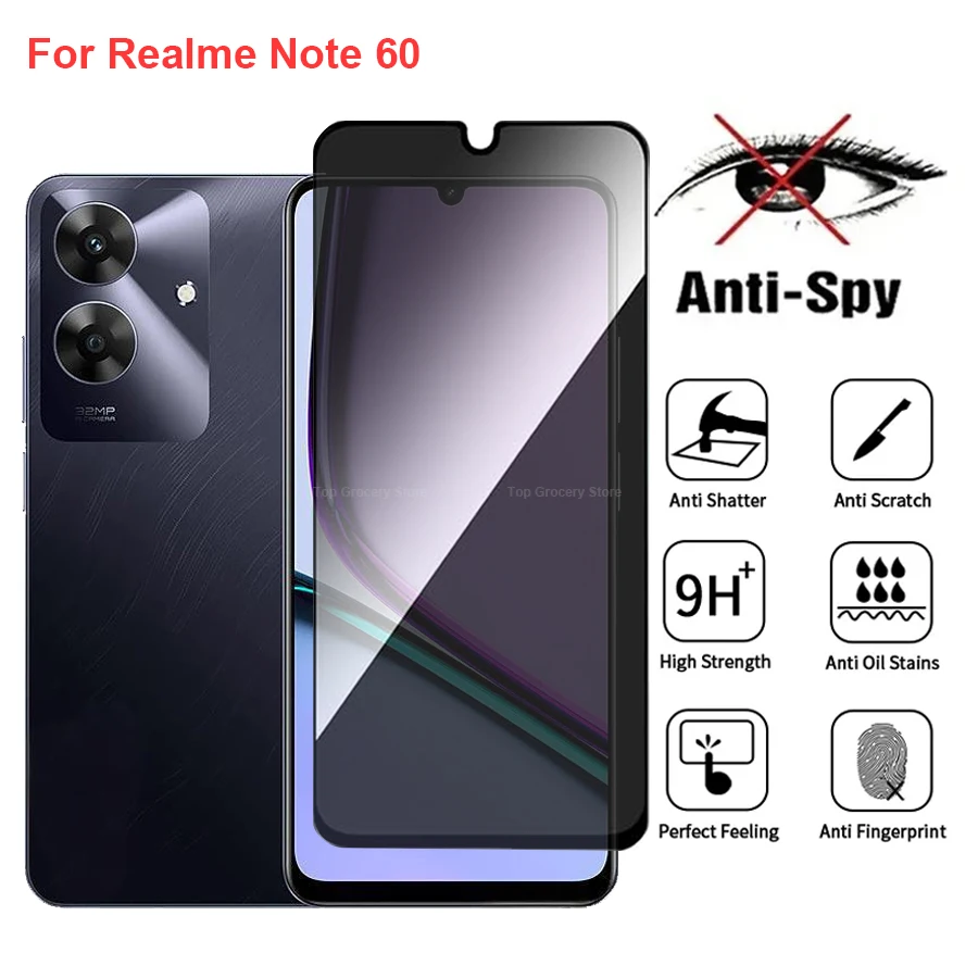 

Для Realme Note60 антишпионская защитная пленка из закаленного стекла, совместимая с Realme Note60, полное покрытие, пленка для телефона