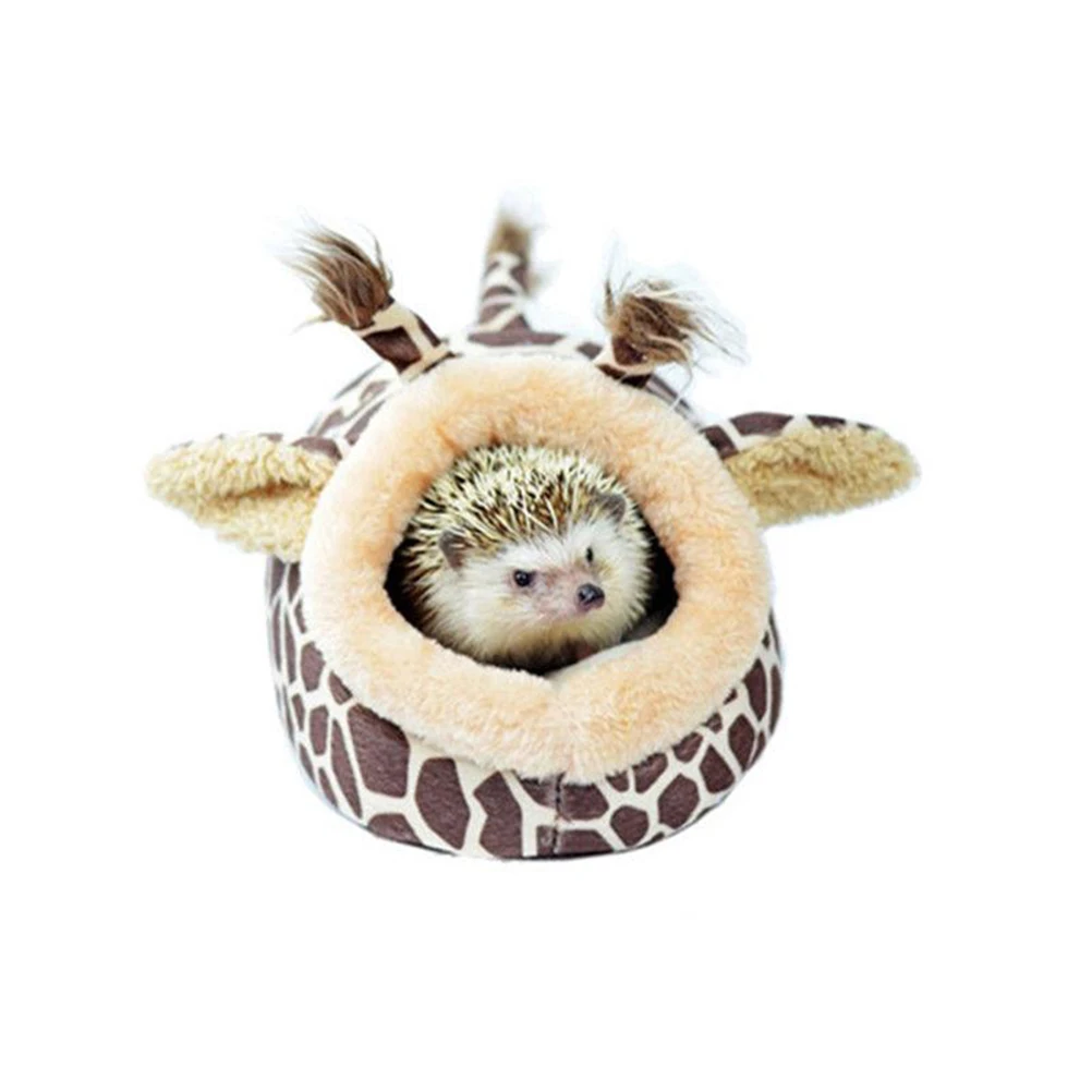 

Soft Pet Nest Giraffe Design Warm House For Hamster Hedgehog Squirrel Mice Rats Small Animals Size S Travel Use Hamster Cage Pet