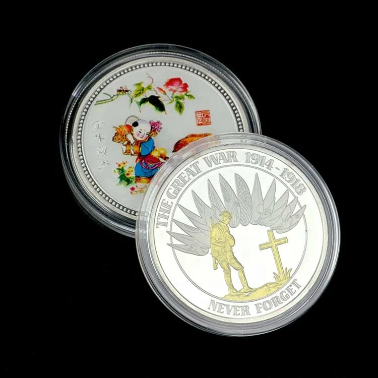 Cheap Custom Metal Plated Silver Coin High quality custom 3D silver coins Custom Made Fine Engraved Souvenir Pure Silver Coin