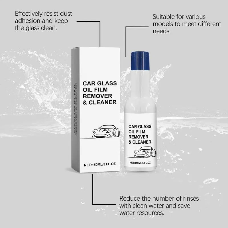 Glass Oil Film Remover Car Window Cleaner Long-Lasting Automotive Glass Cleaner Efficient Car Oil Film Remover Car Glass Oil