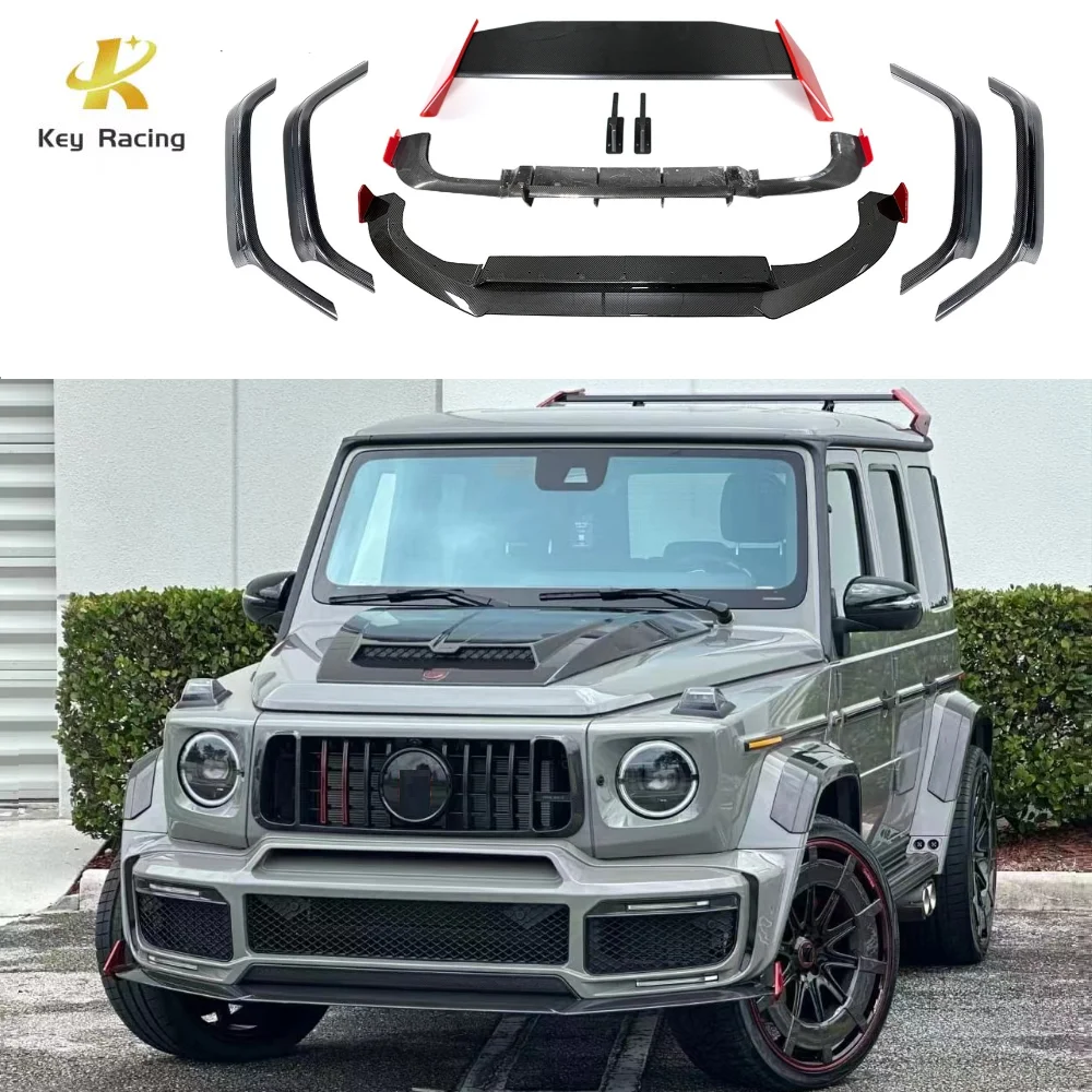 Dry Carbon Fiber Rocket G900 Style Body Kit Front Bumper Lip Wheel Eyebrow Rear Diffuser Spoiler For Mercedes-Benz G Class W464