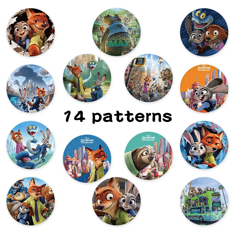 500 sztuk/rolka Śliczne naklejki z motywem Zootopia do samodzielnego ozdabiania, na telefon, notatnik, kubek na wodę, zabawki, naklejki na prezenty