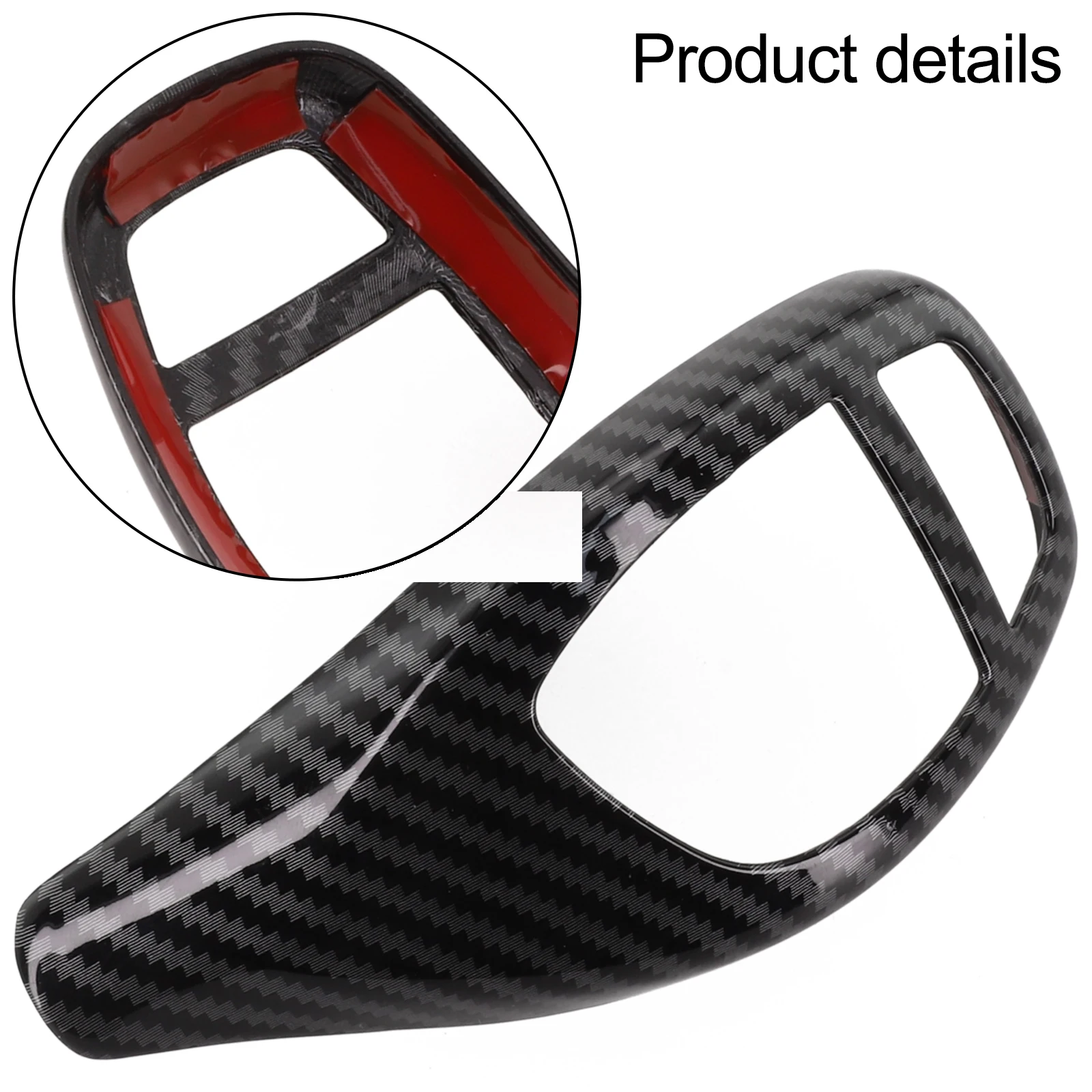 High Universality Fitment: NO ABS Gear Shift Knob Cover Additional Protection Carbon Fiber Pattern Easy Installation