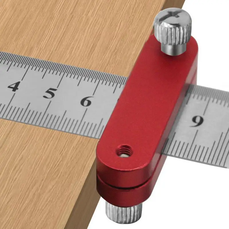 

Scribe Ruler Locator Locator Limit Scriber Gauge Stop Block For Woodworking Aluminum Alloy Measuring Tool For Engineers