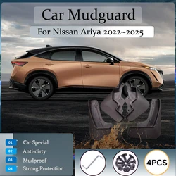 4PCS Car Mudguard For Nissan Ariya FE0 2022 2023 2024 2025 Antifreeze Fender Splash Guard Exterior Part Mudflap Auto Accessories