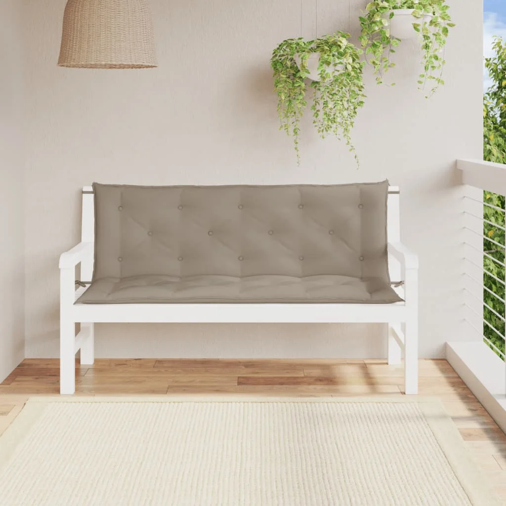 Gartenbank-Auflagen 2 Stk. Taupe 150x50x7 cm Oxford-Gewebe