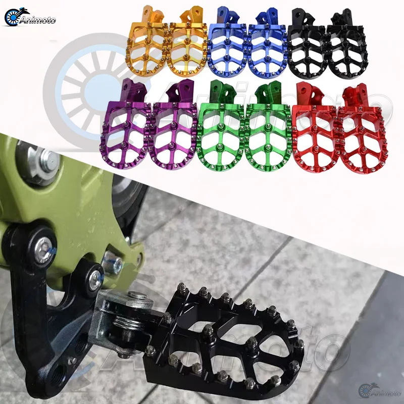 

Universal Motorcycle Colorful Footpeg Footrest Foot Pegs For HONDA Footpeg Electric Dirt Bike Pedals Rests For KTM SX SXF EXC