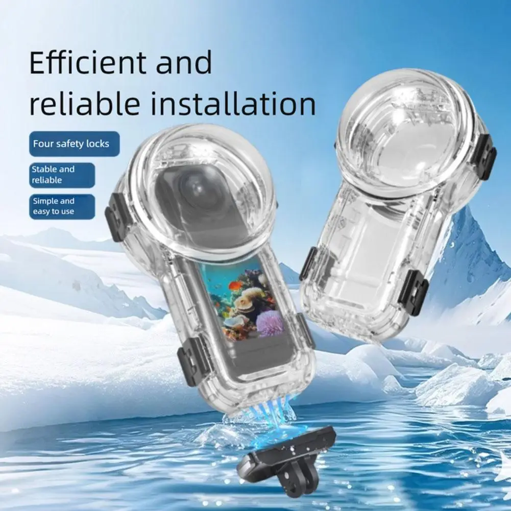 

NEW Dive Case For Insta 360 X5 Camera Invisible Diving Housing Cover 60M Waterproof Underwater Protection Shell For Insta360 X5