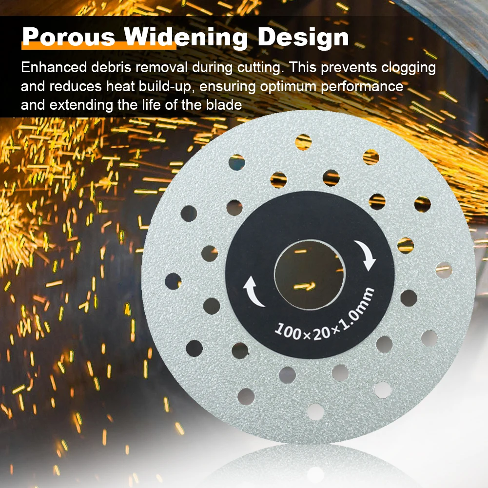 1-20PCS 4-Inch Cutting Blade Porous Widened Diamond Rock Slabs Cutting Disc Slate Cutting Wheel for Stone Ceramic Angle Grinder