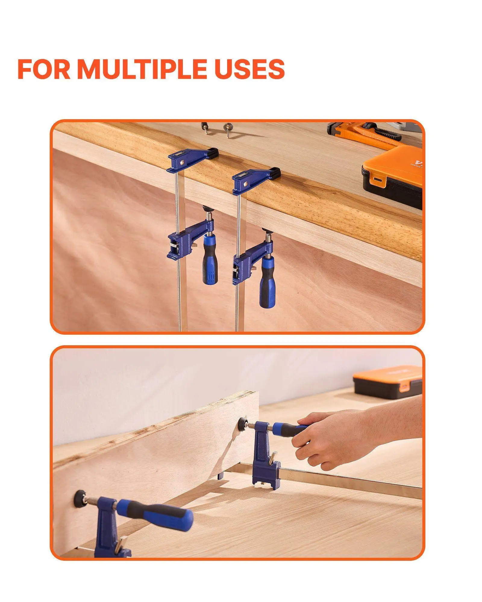 F Clamp 36 بوصة 600 رطل تحميل 2-Pack قفل آلية الثقيلة لقط أداة #6