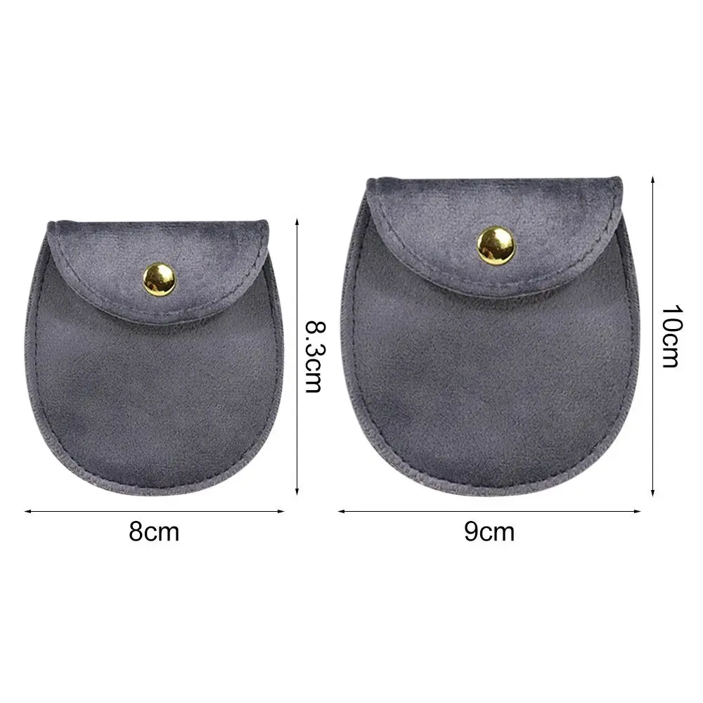 Snap Button Velvet Storage Pouch, Jewelry Bag, Pulseira Embalagem, Novo