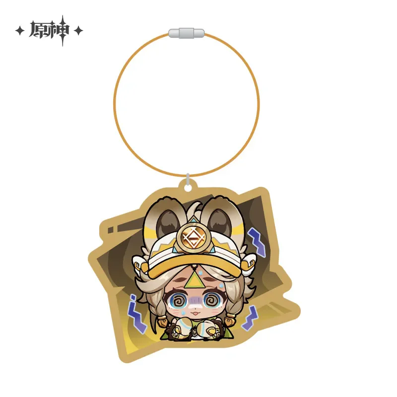 Genshin Impact Official Merch miHoYo Original Natlan Theme Series Q Version Pendant Kinich Mualani Kachina Badge Anime keychain