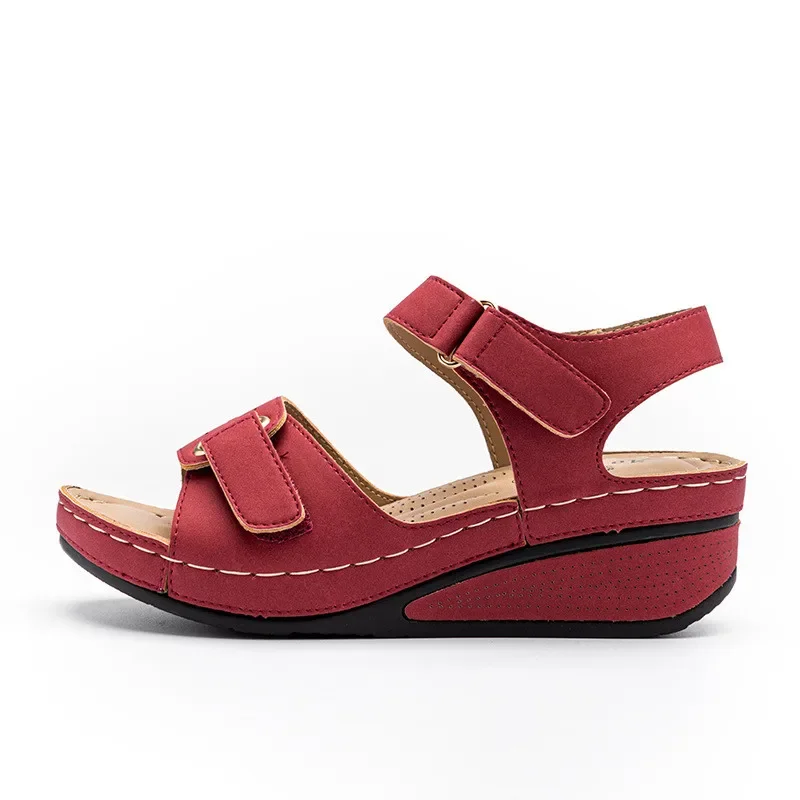 BEYARNE 36-42 Plus Size Sandals New Women\'s Sandals Wedge Heel Thick Bottom Plus Size Sandals Comfortable And Mother Flat