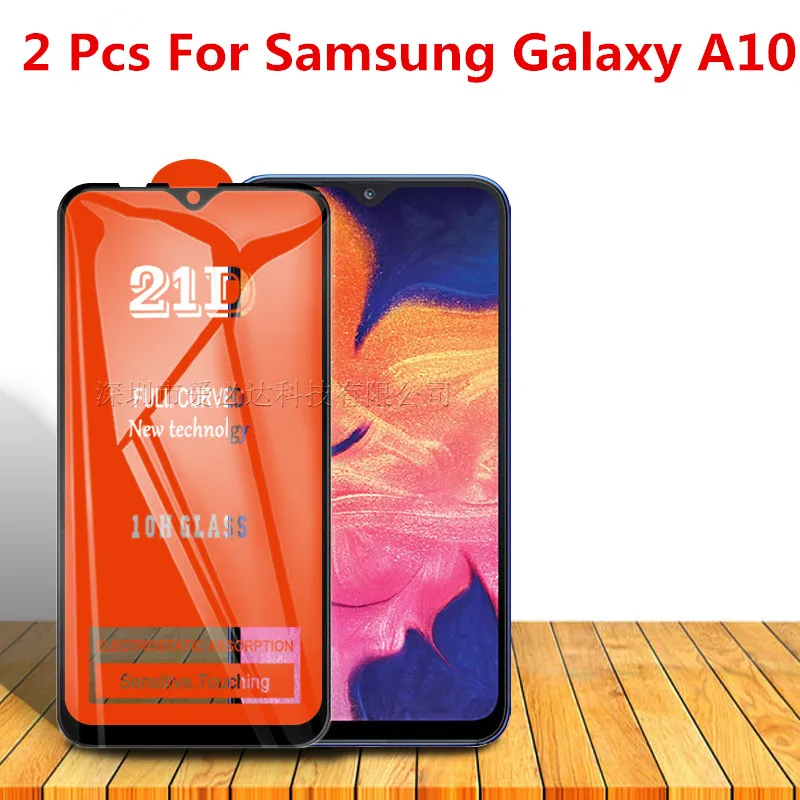 2 Pcs Curved Tempered Glass For Samsung Galaxy A10 Full Cover 11H Protective film Screen Protector For Samsung Galaxy a10