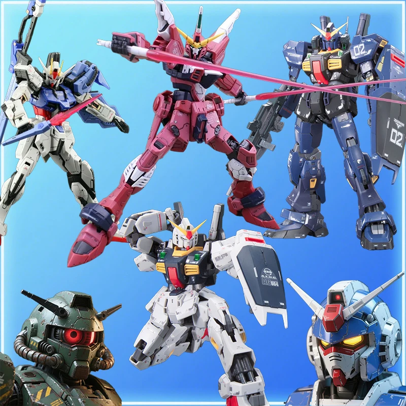 

Bandai Original RG Regular Shenlong Full Armor Strike Gundam Gold Theion Mina RX-0 Unicorn GEP Johnny’s Zaku Model Kit For Kids