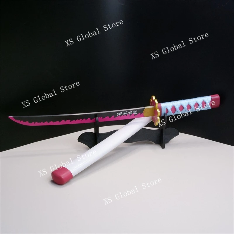 42cm/16.53in Demon Slayer Samurai Swords Nylon Weapon Props Anime Peripherals Short Katana Model Cosplay Boys Gifts Outdoor Toys