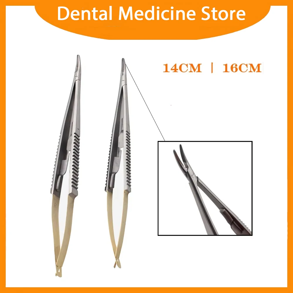 

14 см/16 см стоматологические ортодонтические иглодержатели Castroviejo прецизионный шовный игольчатый держатель из нержавеющей стали для стоматологических инструментов