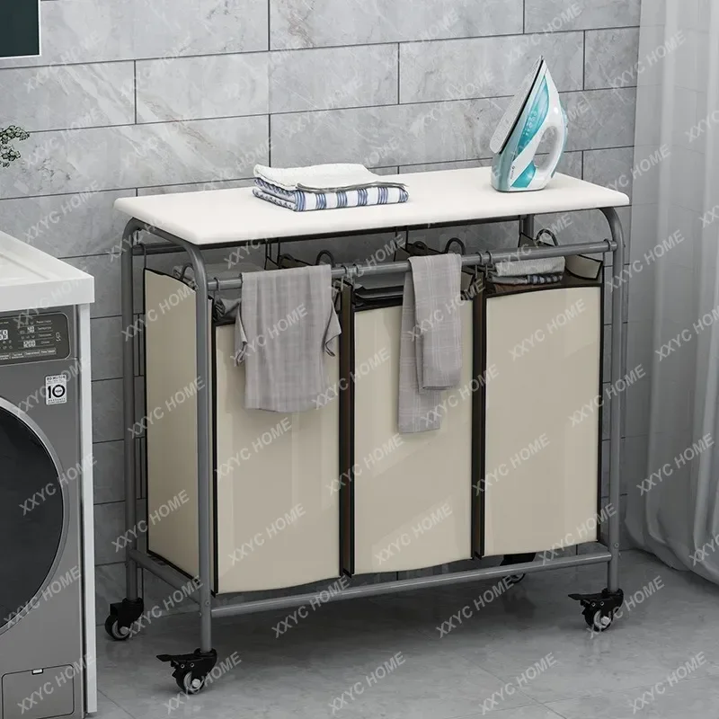 HJ Household simple bathroom laundry basket simple removable storage box storage rack