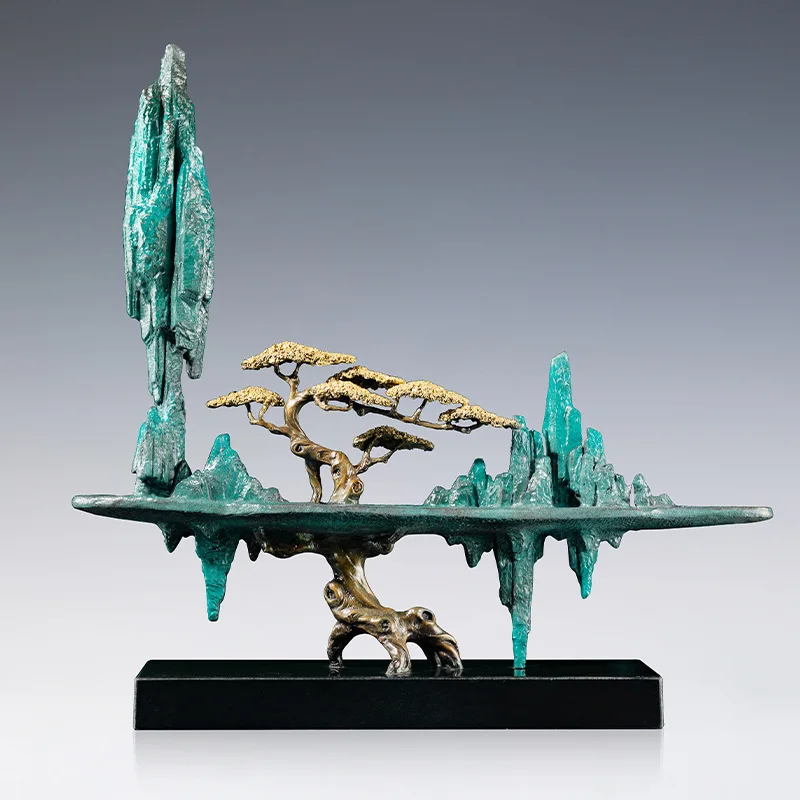 Brass ornaments landscape painting creative copper ornaments handicrafts home