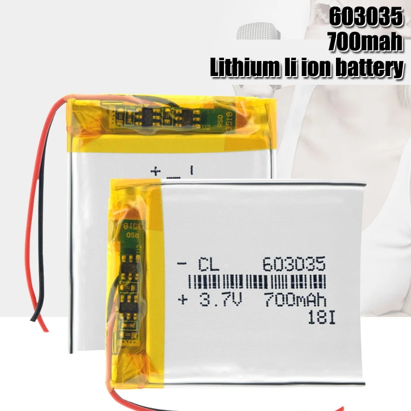 3.7v 603035 Li-po Battery Rechargeable Lithium Polymer Battery PCB Charge Protected Li-polymer Batteries Long Lifespan