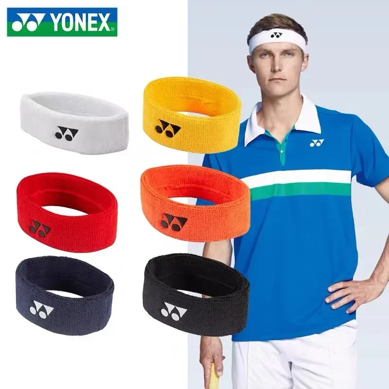 

Спортивный Тюрбан YONEX для бадминтона, тенниса, повязка на голову для фитнеса, впитывающий пот, нескользящий утолщенный пояс, шарф для йоги, баскетбола, бега