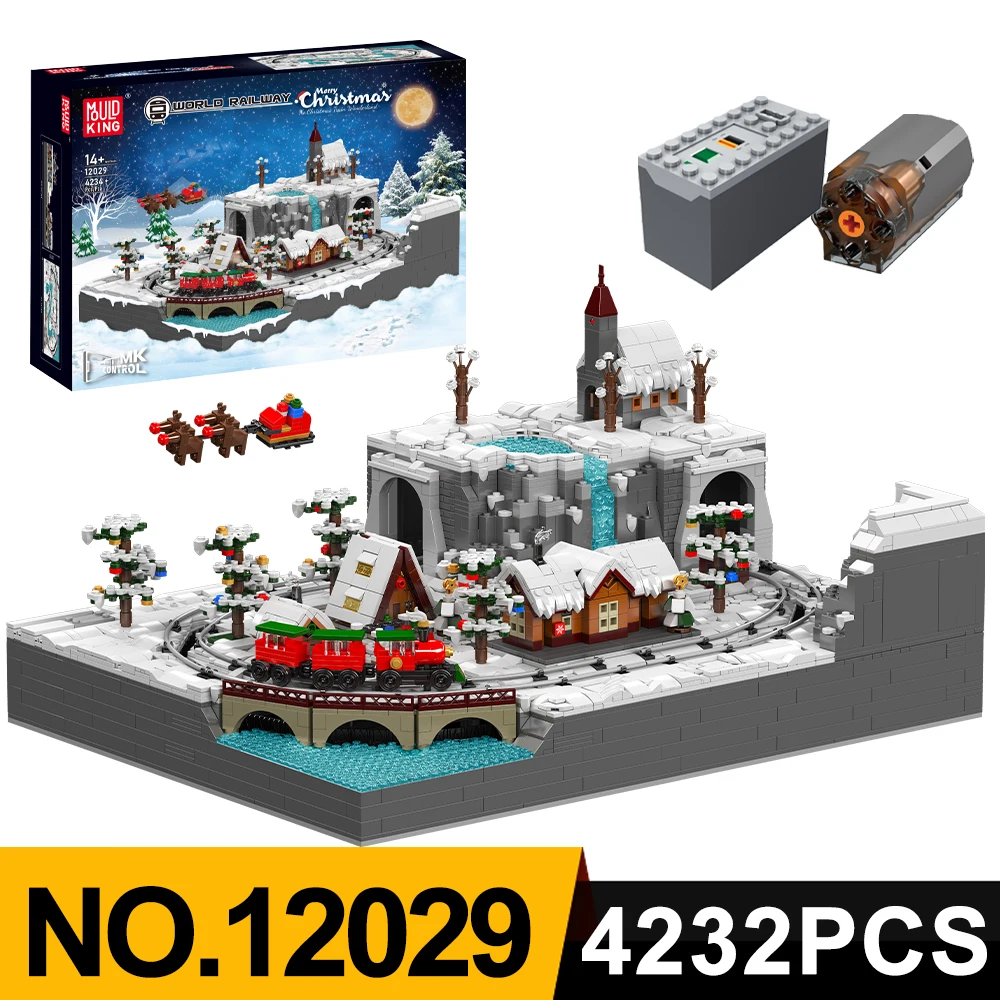 Mould King 12029 Christmas train Toy Building blocks sets adult bricks Assemble MOC puzzle blocks toys for kids Christmas gifts