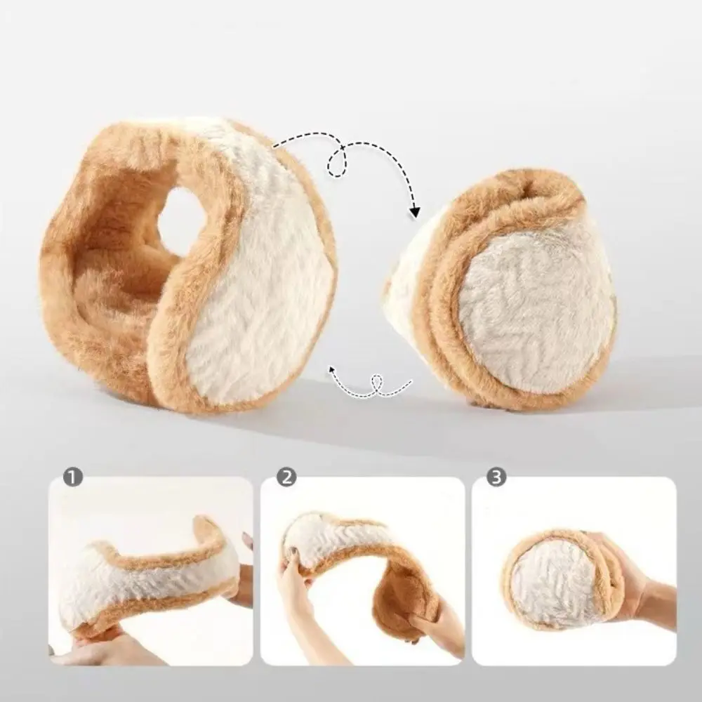 New Foldable Plush Warm Earmuff Cold Protection Thickened Ear Warmer Ear Protector Soft Plush Ear Cover Winter